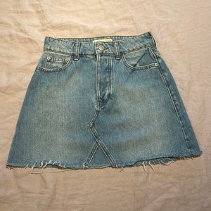 Bershka Denim Mini Skirt, US 2